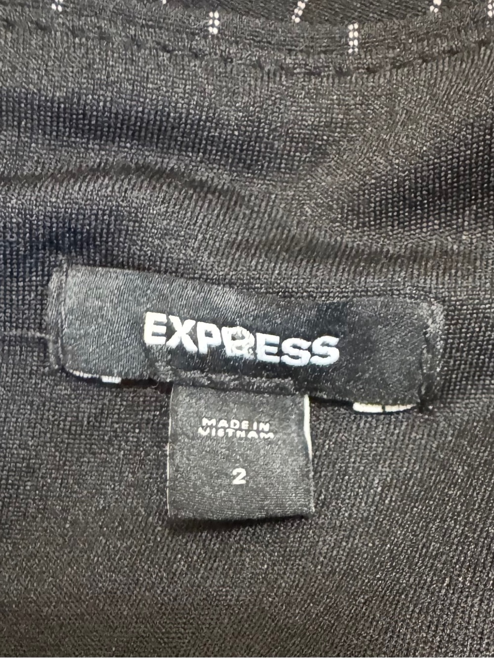 Express Pinstripe Tailored Vest Wide Leg Jumpsuit Black White Size 2 - Picture 4 of 13